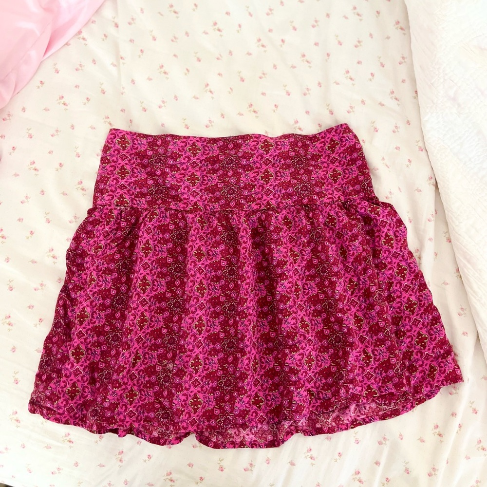 Hollister Pink Mini Skirt | Flowy, Flirty | Small | Spring Summer Skirt